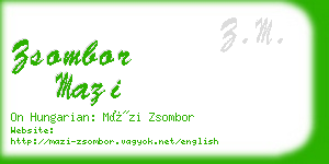 zsombor mazi business card